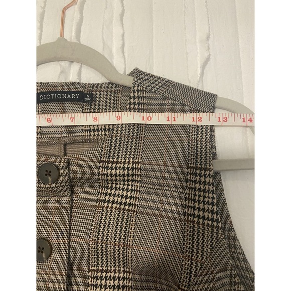 Dictionary Women's Plaid Button Down Dressy Vest Layering Career Top Size Small - Picture 10 of 10